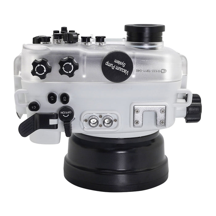SeaFrogs 60M/195FT Waterproof housing for Sony A6xxx series Salted Line with pistol grip (White) / GEN 3