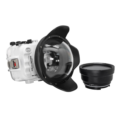 SeaFrogs UW housing for Sony A6xxx series Salted Line with 6" Dry dome port (White) / GEN 3