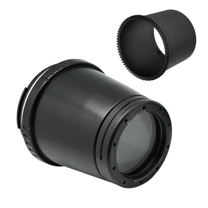 Flat Long port with 67mm thread for Sony FE 90mm Macro lens 40M/130FT (Focus gear  included)