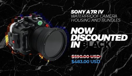 SONY A7R IV WATERPROOF CAMERA HOUSING AND BUNDLES NOW DISCOUNTED IN BLACK