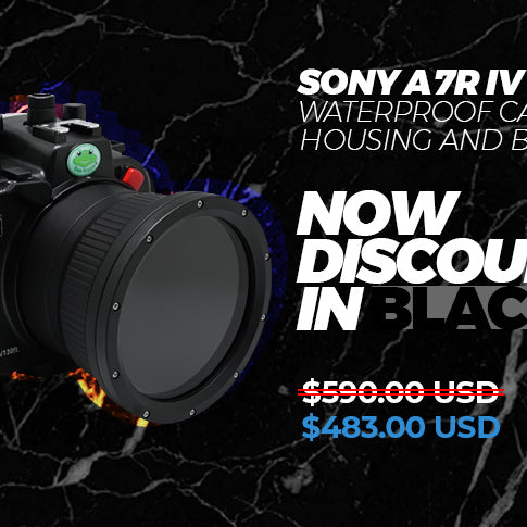 SONY A7R IV WATERPROOF CAMERA HOUSING AND BUNDLES NOW DISCOUNTED IN BLACK