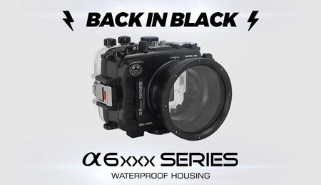 Salted Line underwater housing series for Sony A6xxx cameras back in stock in a black color