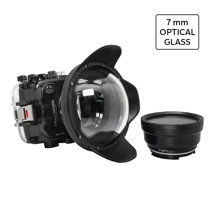 SeaFrogs 60M/195FT Waterproof housing for Sony A6xxx series Salted Line with 6" Optical Glass Dry dome port / GEN 3