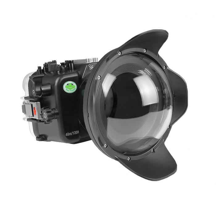 Sony FX3 40M/130FT Underwater camera housing  with 6" Dome port V.10  (FE16-35mm F2.8 GM II Zoom gear included)