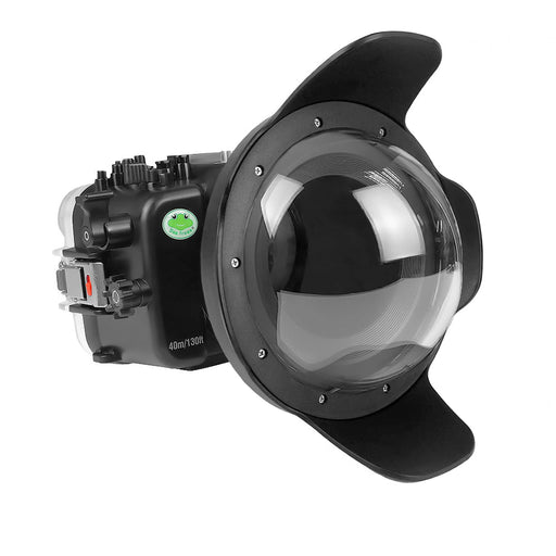 Sea Frogs Sony FX30 40M/130FT Waterproof camera housing with 8" Dome port V.8 for Sony E10-18mm and E10-20mm PZ