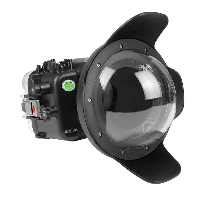 Sony FX3 40M/130FT Underwater camera housing  with 8" Dome port V.9 for FE12-24mm F4 (Zoom rings for FE12-24 F4 and FE16-35 F4 ZA OSS ncluded).