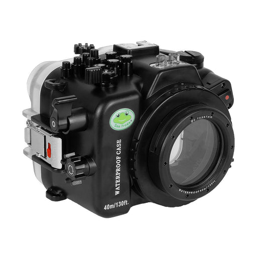 Sea Frogs Sony FX30 40M/130FT Waterproof camera housing with 67mm thread flat port for Sony E16-50 PZ