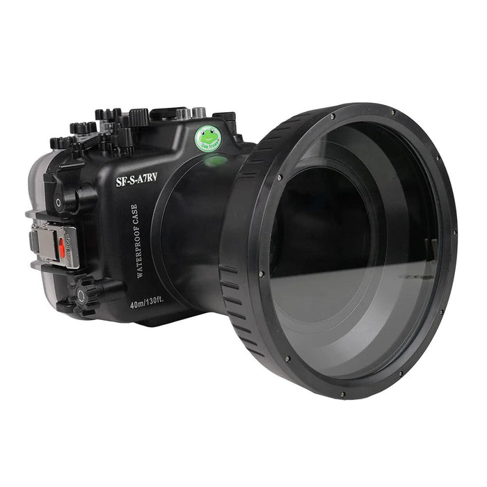 Sony A7R V 40M/130FT Underwater camera housing with 6"Optical Glass Flat Long port (FE24-105mm F4 Zoom gear).