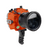 Sony A7 IV Salted Line series 40M/130FT Waterproof camera housing with Aluminium Pistol Grip trigger (4' Flat Long port). Orange