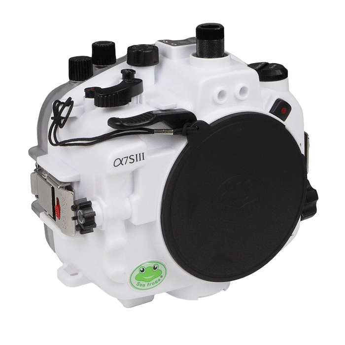 Sony A7S III 40M/130FT Underwater camera housing without port. White