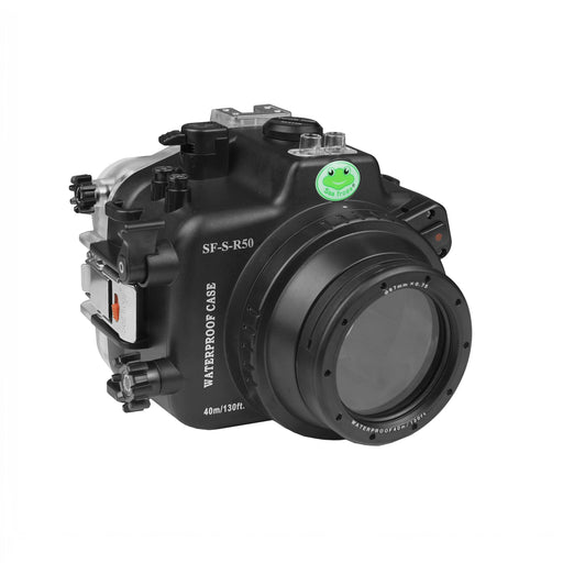 SeaFrogs Canon EOS R50 (28mm & 32mm) 40m/130ft Underwater Camera Housing with 67mm threaded flat short port