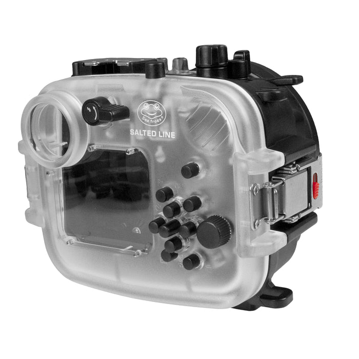 60M/195FT Waterproof housing for Sony RX1xx series Salted Line with 6" Optical Glass Dry Dome Port (Black)