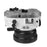 60M/195FT Waterproof housing for Sony RX1xx series Salted Line with Aluminium Pistol Grip & 6" Optical Glass Dry Dome Port(White)
