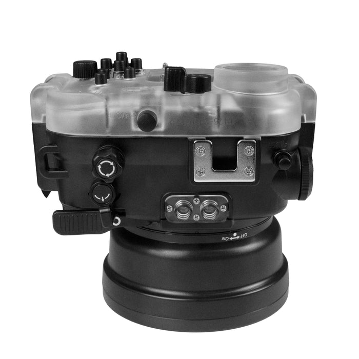 60M/195FT Waterproof housing for Sony RX1xx series Salted Line with Pistol grip & 4" Dry Dome Port (Black)