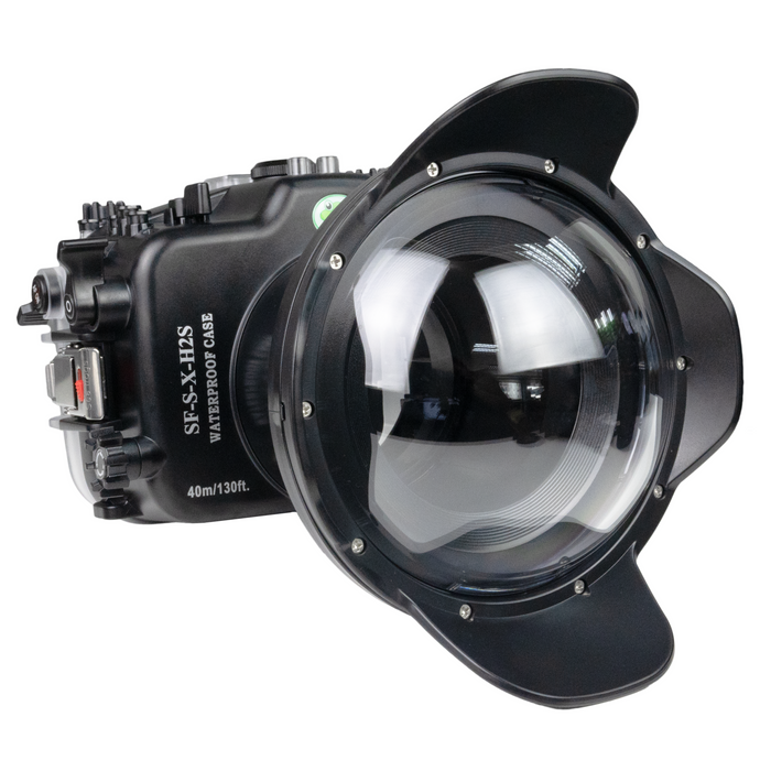 Fujifilm X-H2/X-H2S 40M/130FT Underwater camera housing with 6" Dome Port. XF 18-55mm