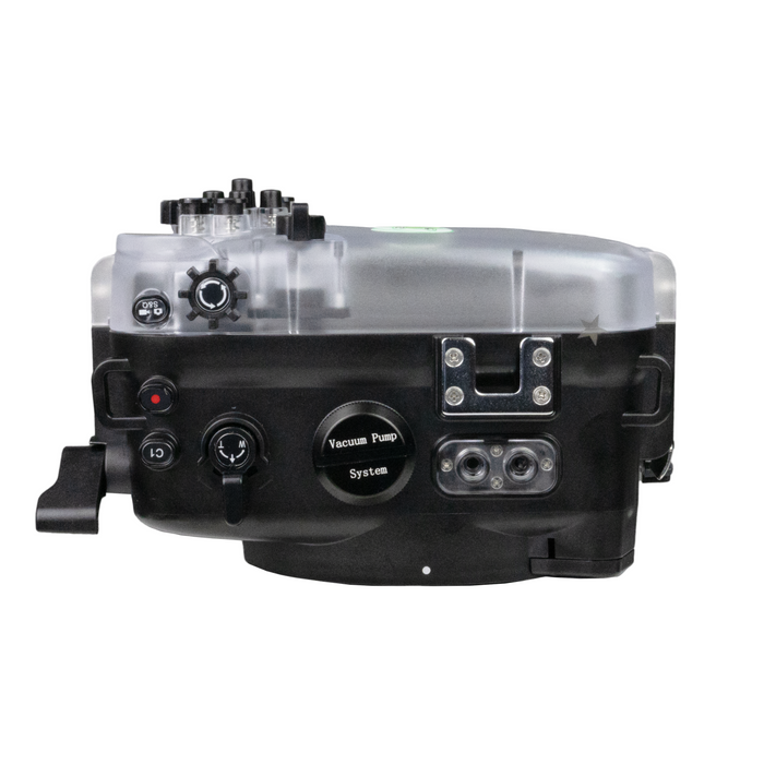 Sea Frogs Sony ZV-E10 40M/130FT Underwater camera housing  with 6"Optical Glass Dome port V.2 for FE16-35mm F2.8 GM (zoom gear included).