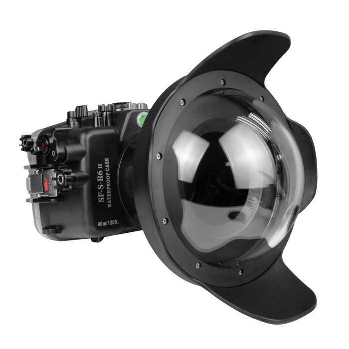 SeaFrogs 40m/130ft Underwater camera housing for Canon EOS R6 Mark II with 8" Dry Dome Port