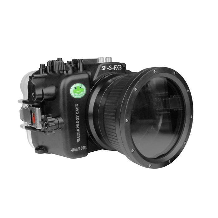 Sea Frogs Sony FX3 40M/130FT Waterproof camera housing with 4" Glass flat port for Sony FE PZ 16-35mm f/4 G