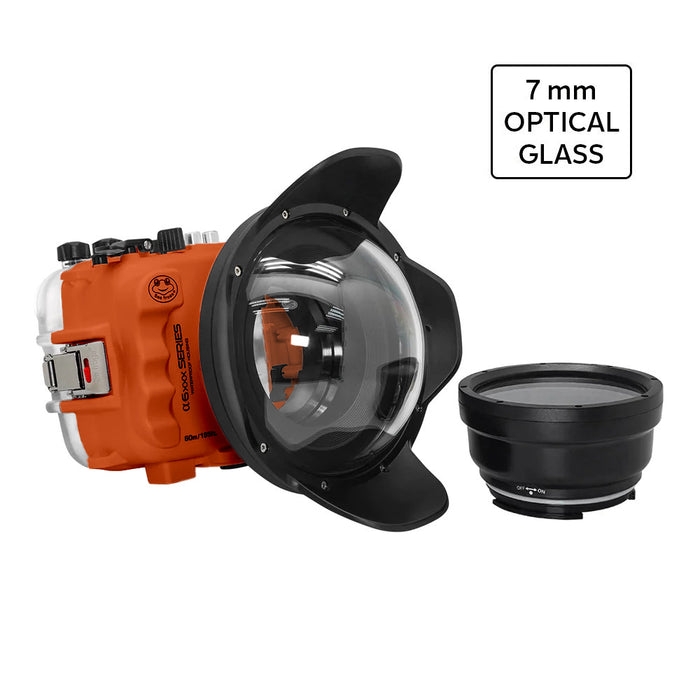 SeaFrogs UW housing for Sony A6xxx series Salted Line with 6" Optical Glass Dry dome port (Orange) / GEN 3