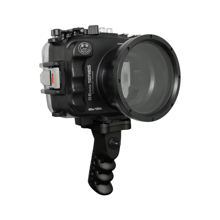 SeaFrogs 60M/195FT Waterproof housing for Sony A6xxx series Salted Line with Aluminium Pistol Grip / GEN 3