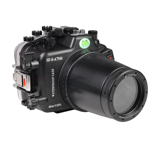 Sony A7 IV NG 40M/130FT Underwater camera housing Including Long Port with 67mm thread (FE90mm Focus gear).