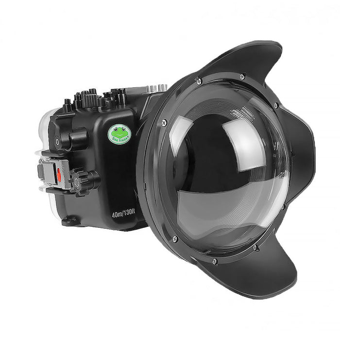 Sea Frogs Sony FX30 40M/130FT Waterproof camera housing with 6" Dome port V.1 for Sigma 10-18mm F2.8 and E10-20mm PZ