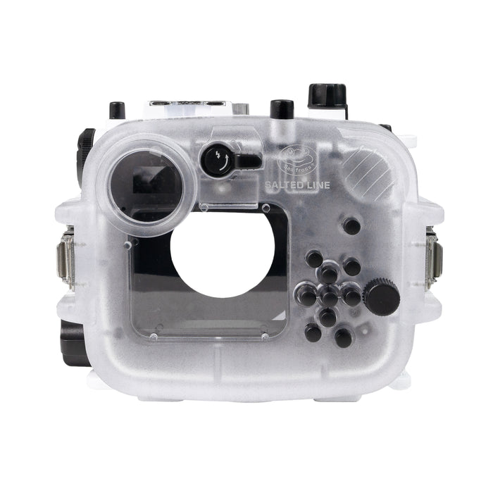 60M/195FT Waterproof housing for Sony RX1xx series Salted Line with 6" Optical Glass Dry Dome Port (White)