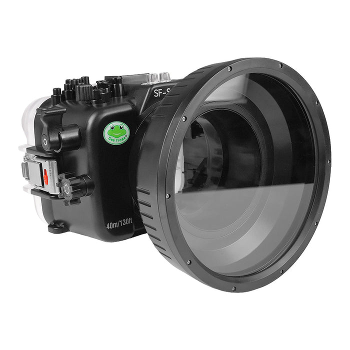 Sony FX3 40M/130FT Underwater camera housing with 6" Glass Flat short port.