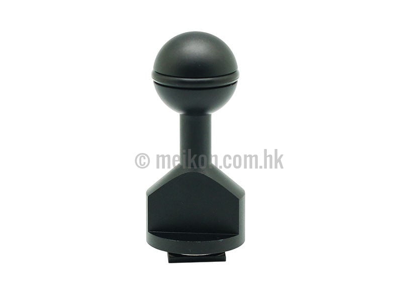 2.5"/6.9cm Cold shoe - 1" ball adapter