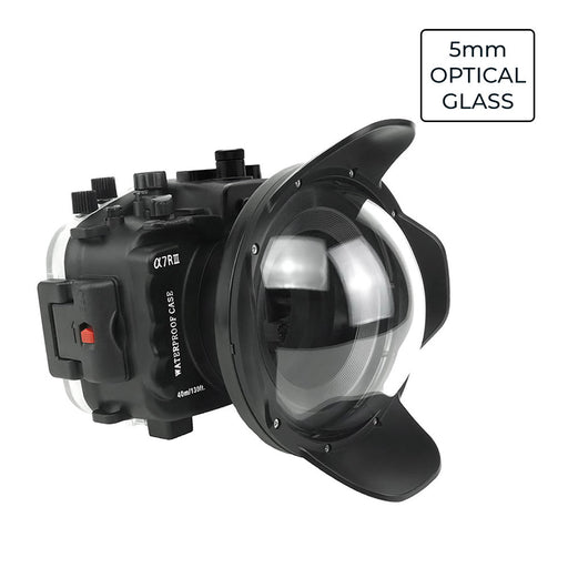 Sony A7R III V.3 Series UW camera housing kit with 6" Optical Glass Dome port V.7 (Including standard port) Black.