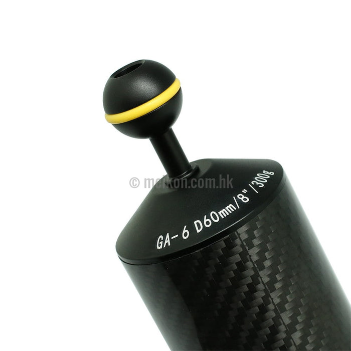 2 x 8"/20.5cm D60mm Carbon Fiber Underwater Float Arm for Video Light/Strobe mounting