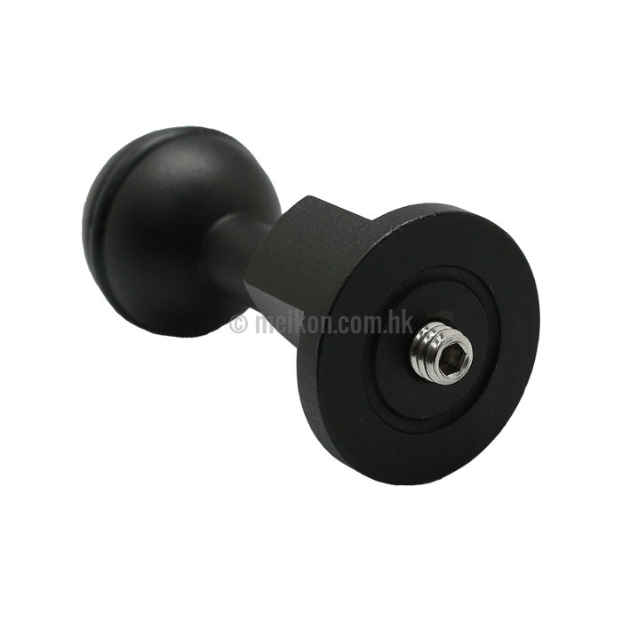 Male 1/4"-20 to 1" Ball adapter Size: 2.5"/6.9cm