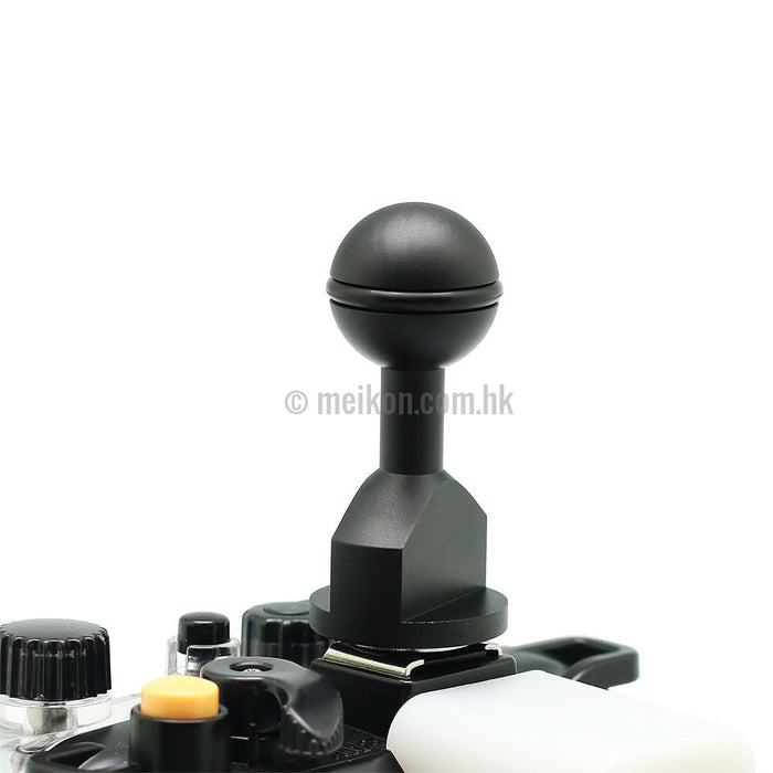 2.5"/6.9cm Cold shoe - 1" ball adapter