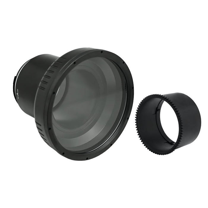 SeaFrogs 6" Flat Long Port for Sony FE 24-70mm F2.8 GM II, 40M/130FT (Zoom gear included)