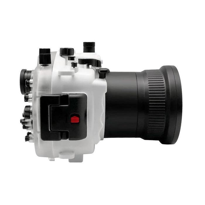 Sony A7R III V.3 Series UW camera housing kit with 6" Optical Glass Dome port V.7 (Including Flat Long port) White.