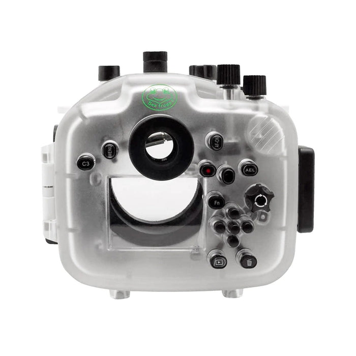 Sony A7 III V.3 Series SeaFrogs 40M/130FT Waterproof housing with Flat standard port with 67mm thread for Sony FE 28-70mm F3.5-5.6 OSS Lens (Manual zoom gear included) White
