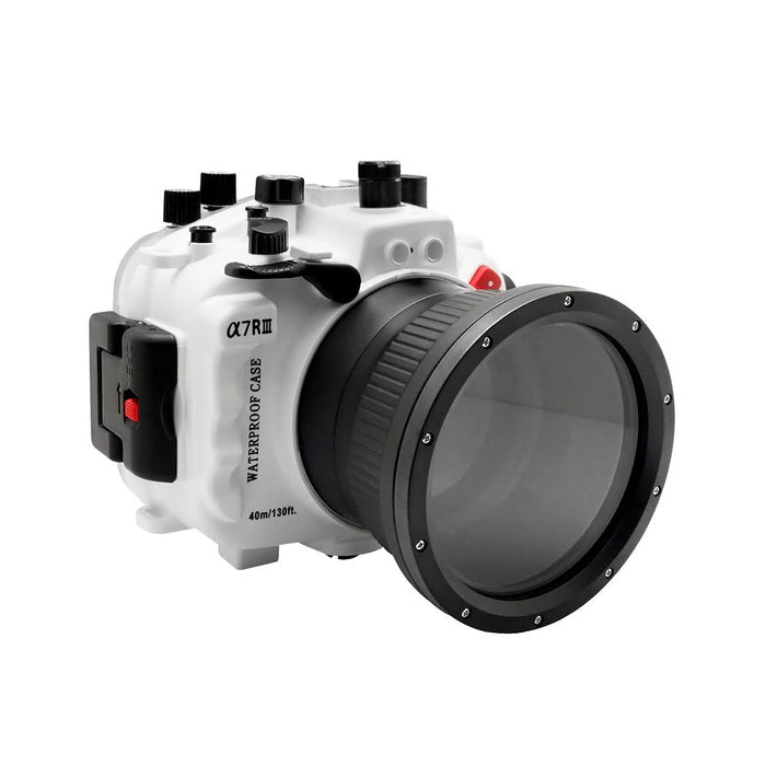 Sony A7 III V.3 Series UW camera housing kit with 6" Optical Glass Dome port V.7 (Including standard port) White.