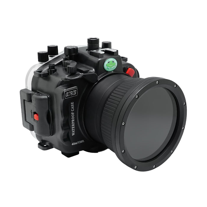 Sony A7R IV Series 40M/130FT Underwater camera housing with Standard port. Black