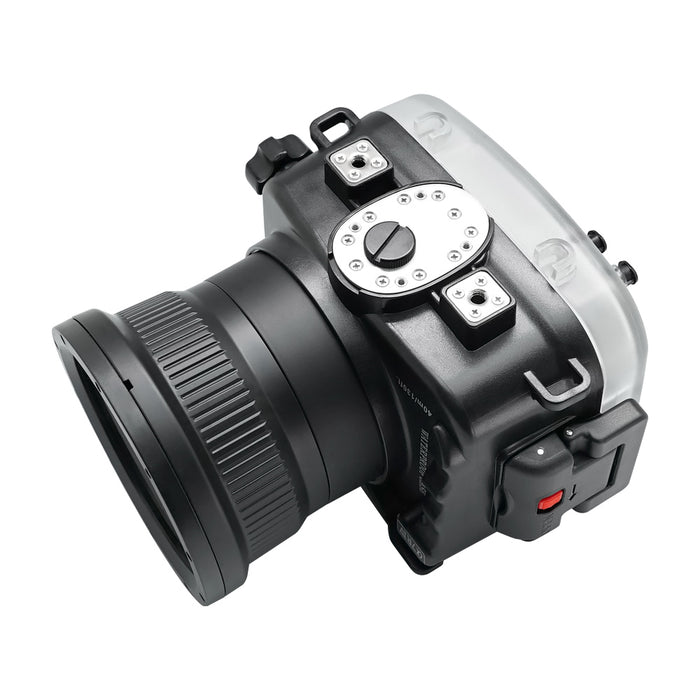 Sony A7R IV Series 40M/130FT Underwater camera housing with pistol grip (Standard port) Zoom ring for FE16-35 F4 ZA OSS included. Black - Surf