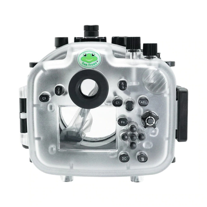 Sony A1 40M/130FT Underwater camera housing without port. White