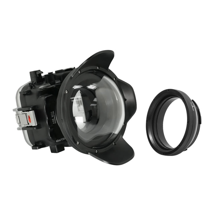 Canon EOS M50 / M50 II / EOS Kiss M (22mm) 40m/130ft SeaFrogs UW Camera Housing with 6" Dry Dome Port