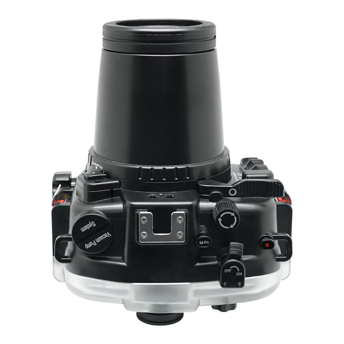 Canon EOS M50 / M50 II / EOS Kiss M 40m/130ft SeaFrogs Underwater Camera Housing with 67mm threaded 55-200mm flat port