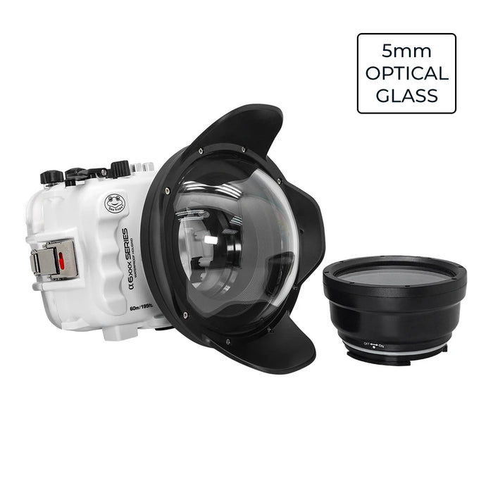 SeaFrogs UW housing for Sony A6xxx series Salted Line with 6" Optical Glass Dry dome port (White) / GEN 3