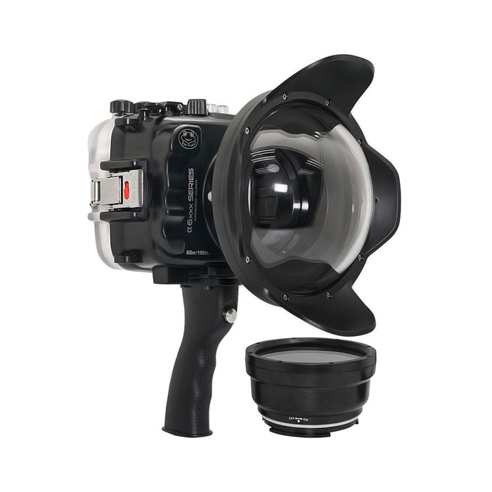 SeaFrogs UW housing for Sony A6xxx series Salted Line with pistol grip & 6" Dry dome port / GEN 3