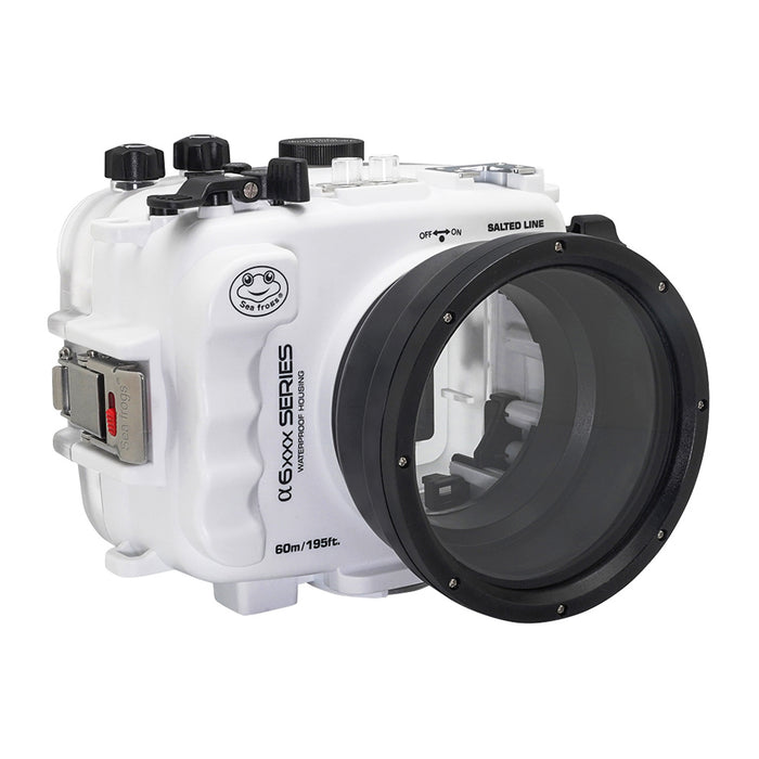 SeaFrogs 60M/195FT Waterproof housing for Sony A6xxx series Salted Line (White) / GEN 3