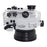 SeaFrogs 60M/195FT Waterproof housing for Sony A6xxx series Salted Line with Aluminium Pistol Grip & 6" Dry dome port (White) - Surfing photography edition / GEN 3