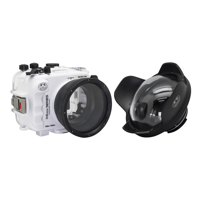 SeaFrogs UW housing for Sony A6xxx series Salted Line with 6" Dry dome port (White) / GEN 3