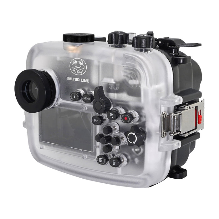 SeaFrogs 60M/195FT Waterproof housing for Sony A6xxx series Salted Line with 67mm threaded short / Macro port / GEN 3