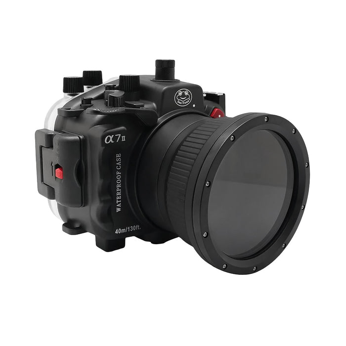 Sony A7 II NG V.2 Series 40M/130FT UW camera housing with 6" Dome port (Standard port) Black