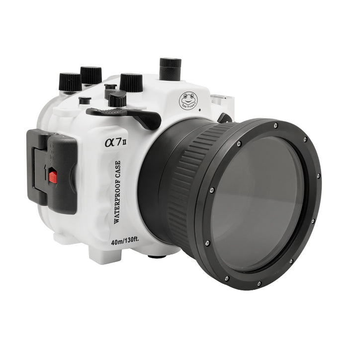 Sony A7 II NG V.2 Series 40M/130FT UW camera housing with 6" Dome port (Standard port) White